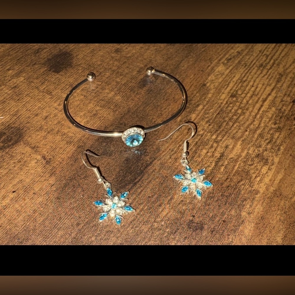 NWOT Elegant Blue and Silver Jewelry Set